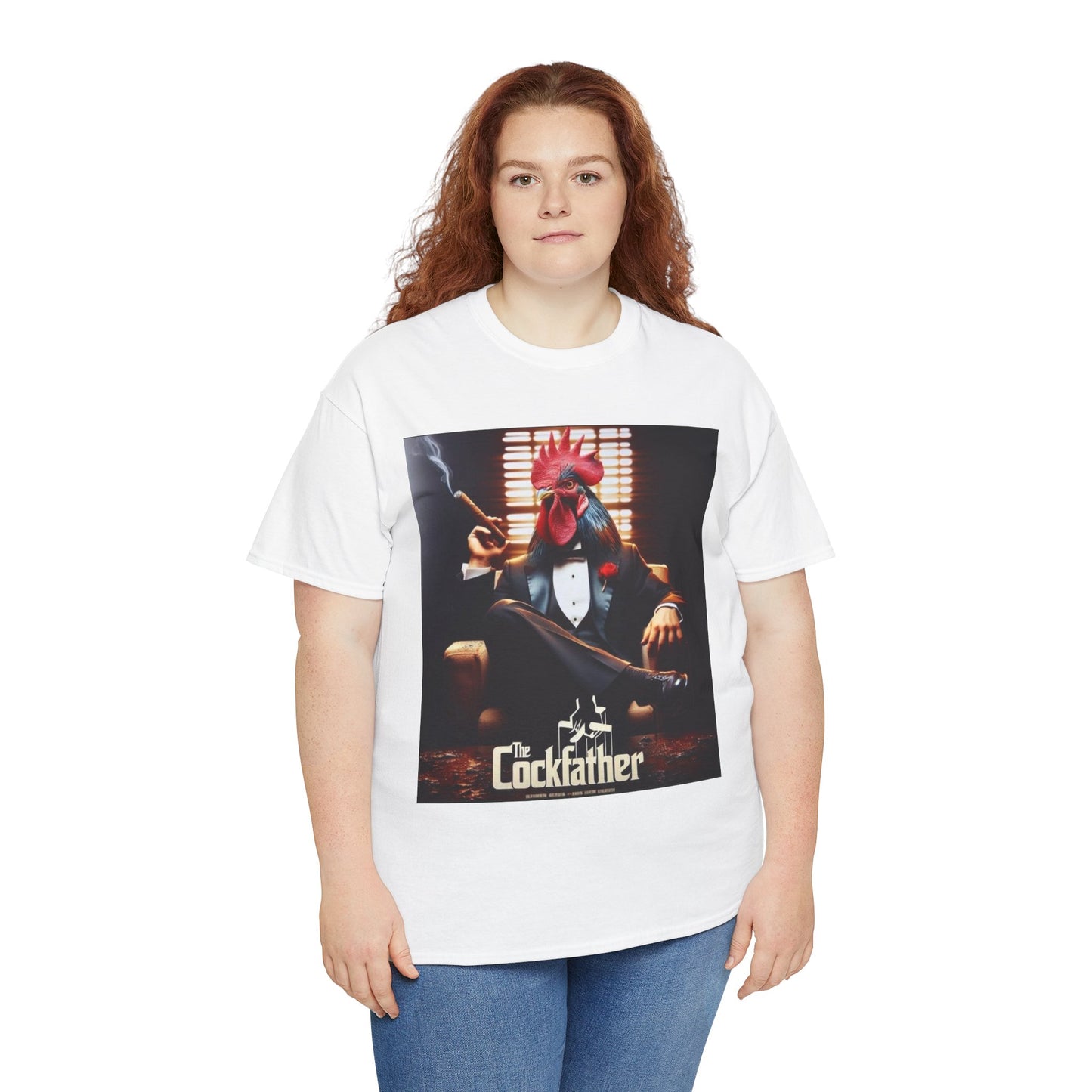 Cockfather Graphic Tee — Funny Rooster Mafia T-Shirt