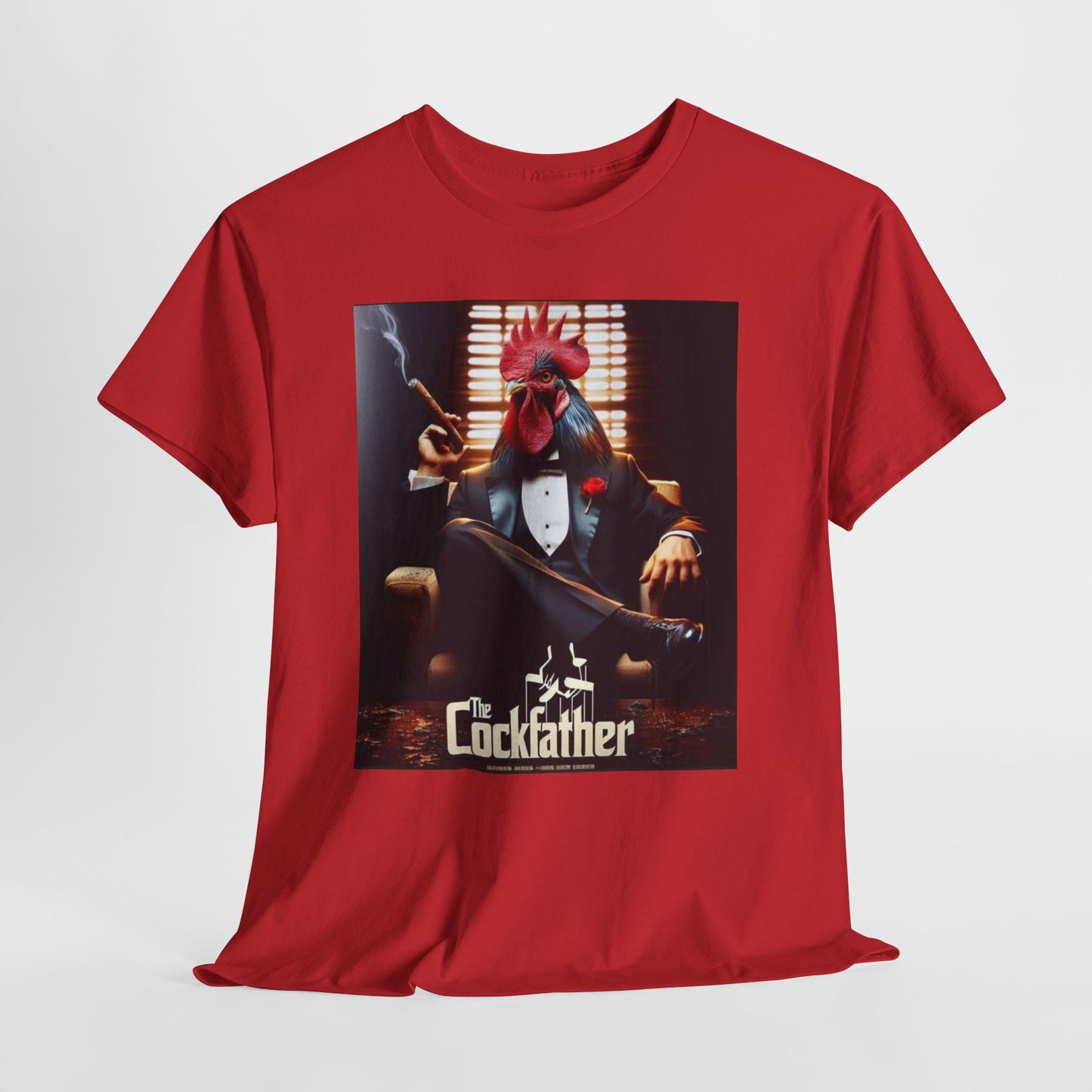 Cockfather Graphic Tee — Funny Rooster Mafia T-Shirt