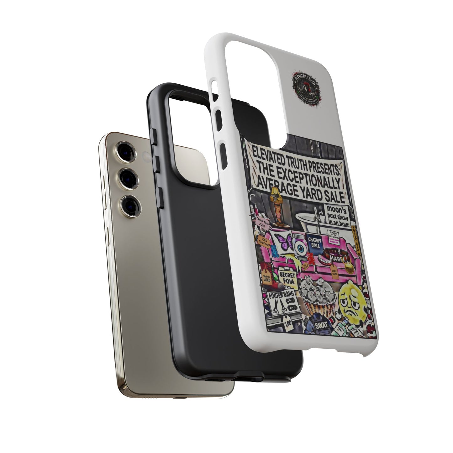 Phone Case — 'Elevated Truth Presents: The Exceptionally Average Yard Sale' Illustrated Design
