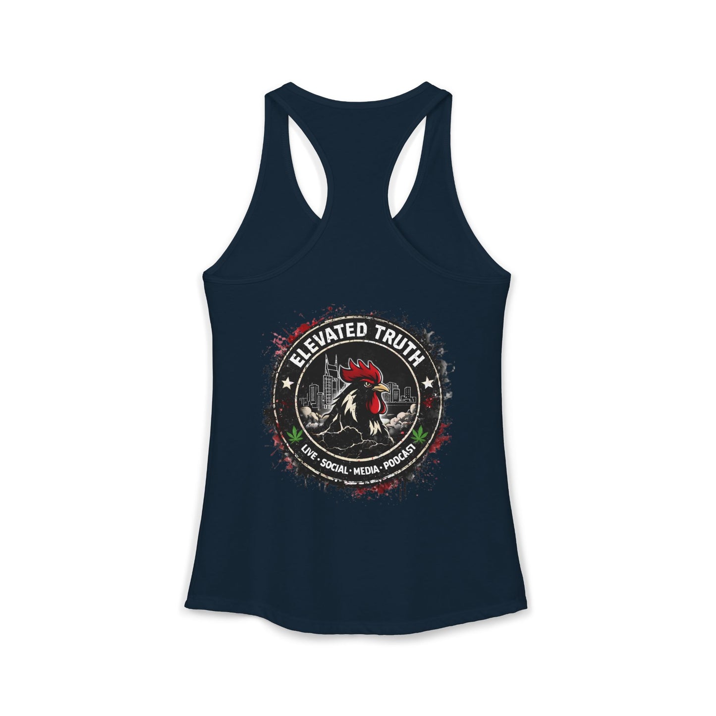 Women's Racerback Tank — “Best Part of My Day Is F*cking Yours Up” Rooster Graphic