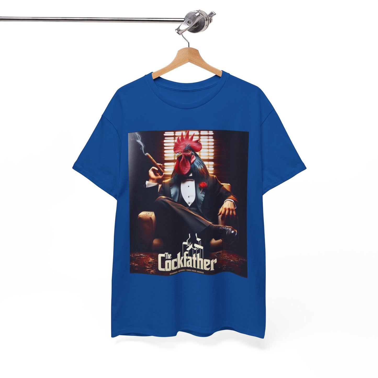 Cockfather Graphic Tee — Funny Rooster Mafia T-Shirt