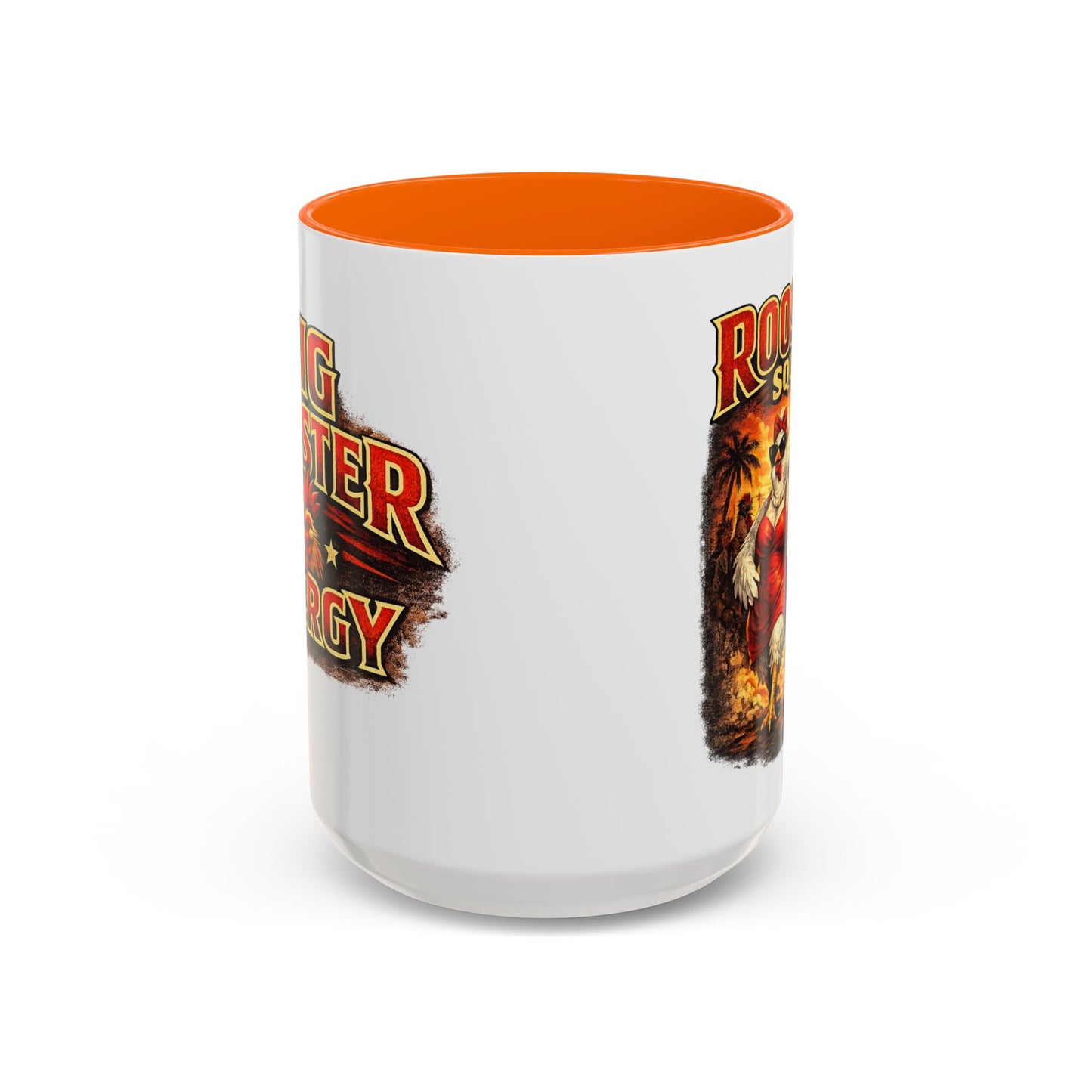 BIG ROOSTER ENERGY: Rooster Squad Coffee Mug – Retro Tropical Rooster Couple Accent Mug (11/15oz)