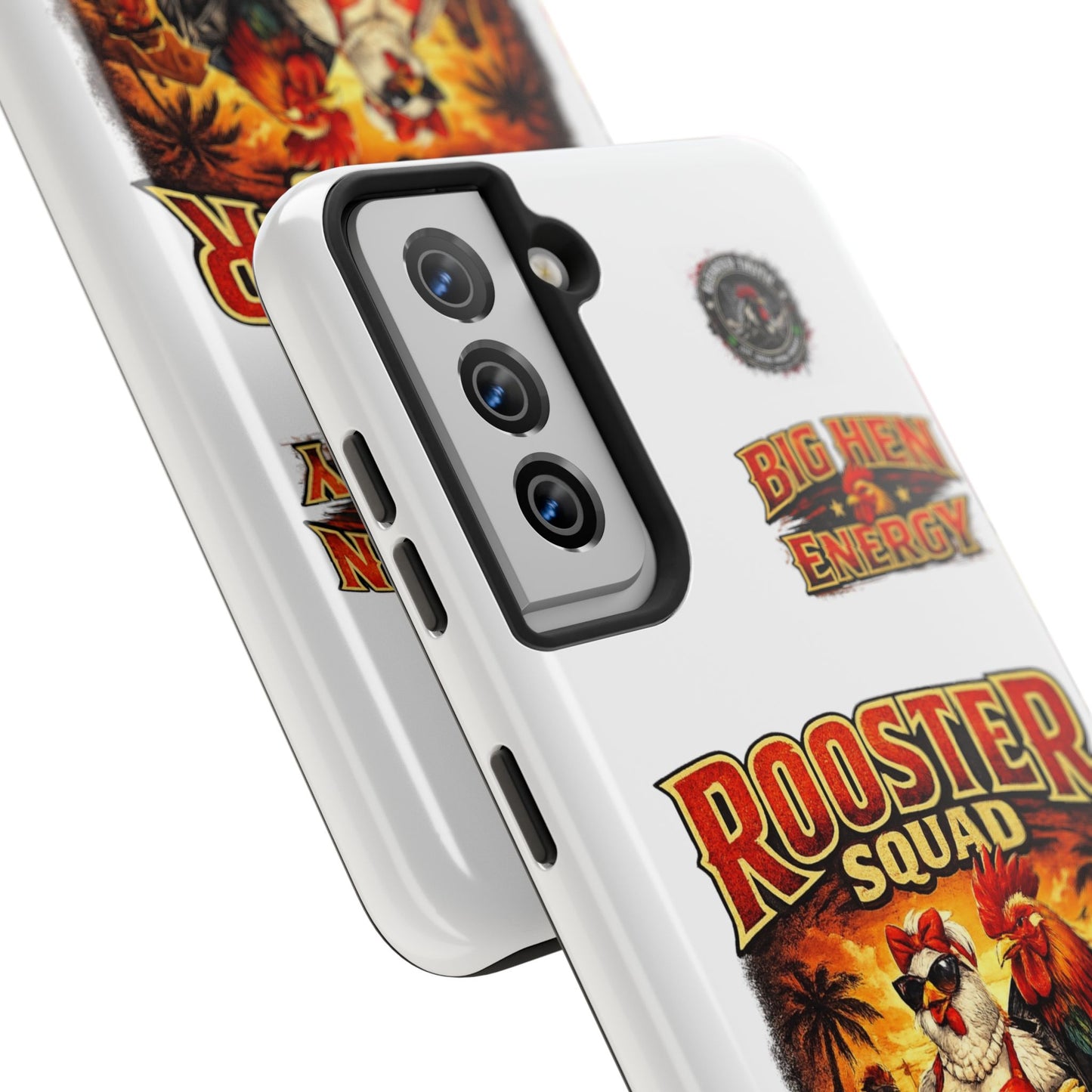 Rooster Squad Tough Phone Case – "Big Hen Energy" Retro Chicken Couple Design