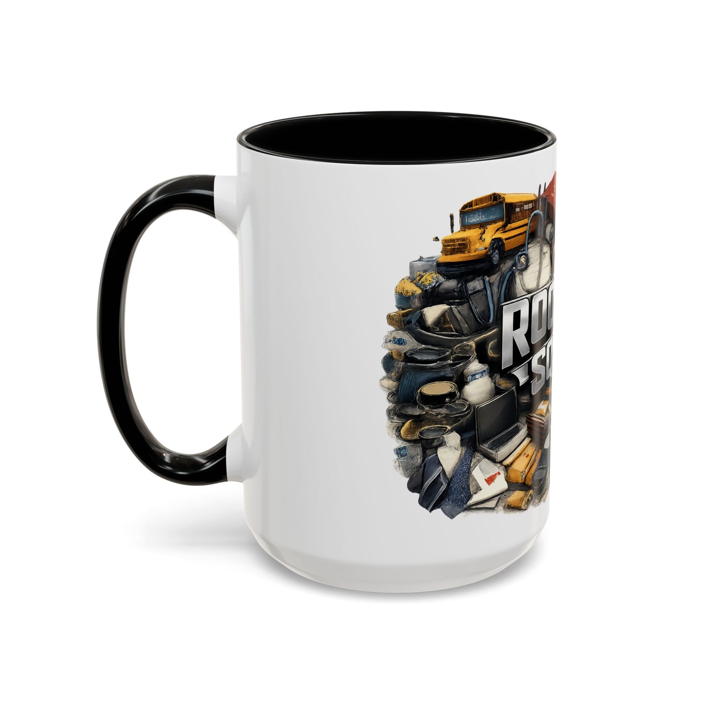 Rooster Squad Accent Coffee Mug — 'Rooster Squad, Loud and Proud' Bright Ceramic Mug