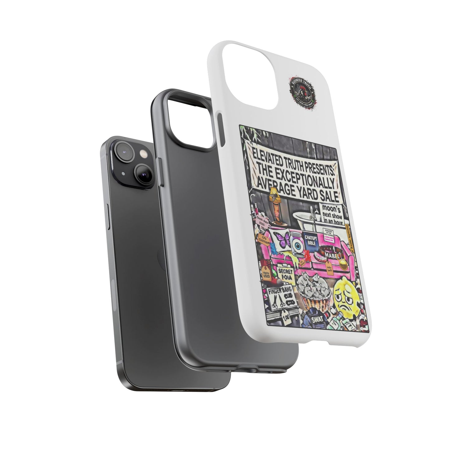 Phone Case — 'Elevated Truth Presents: The Exceptionally Average Yard Sale' Illustrated Design