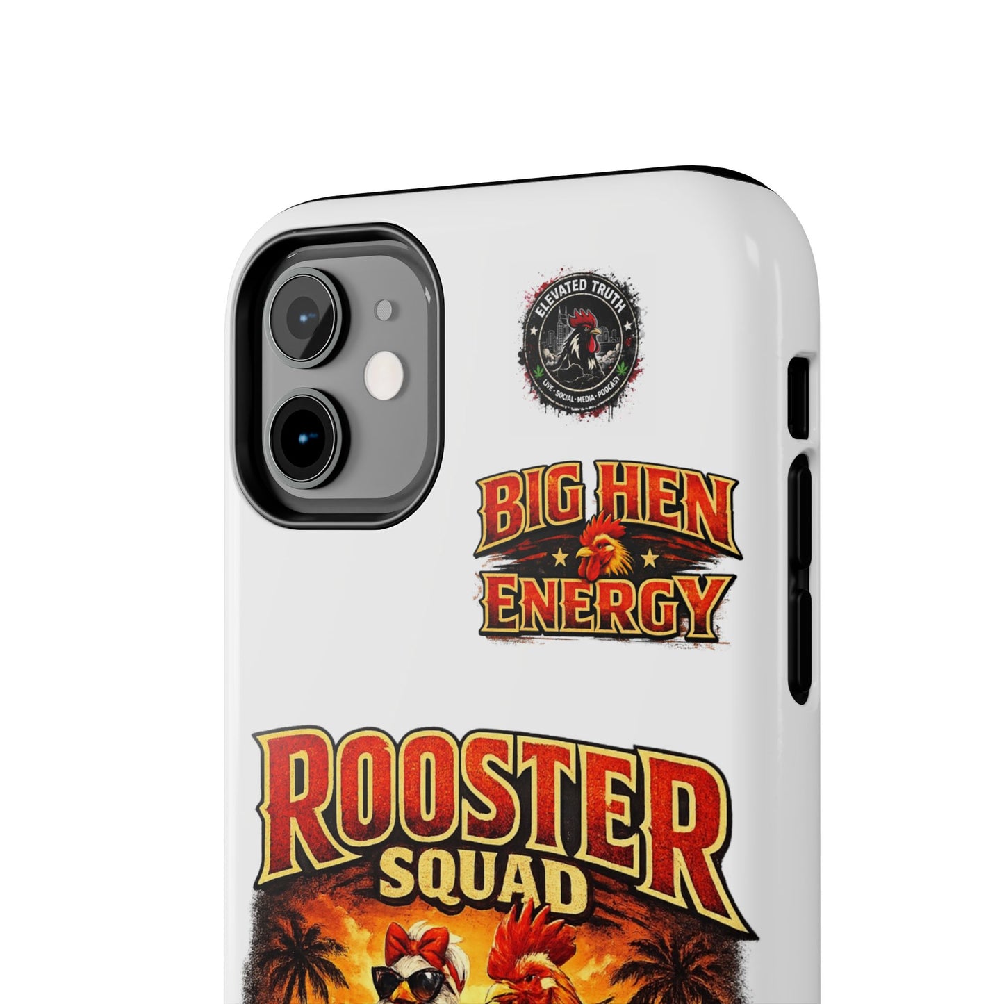 Rooster Squad Tough Phone Case – "Big Hen Energy" Retro Chicken Couple Design