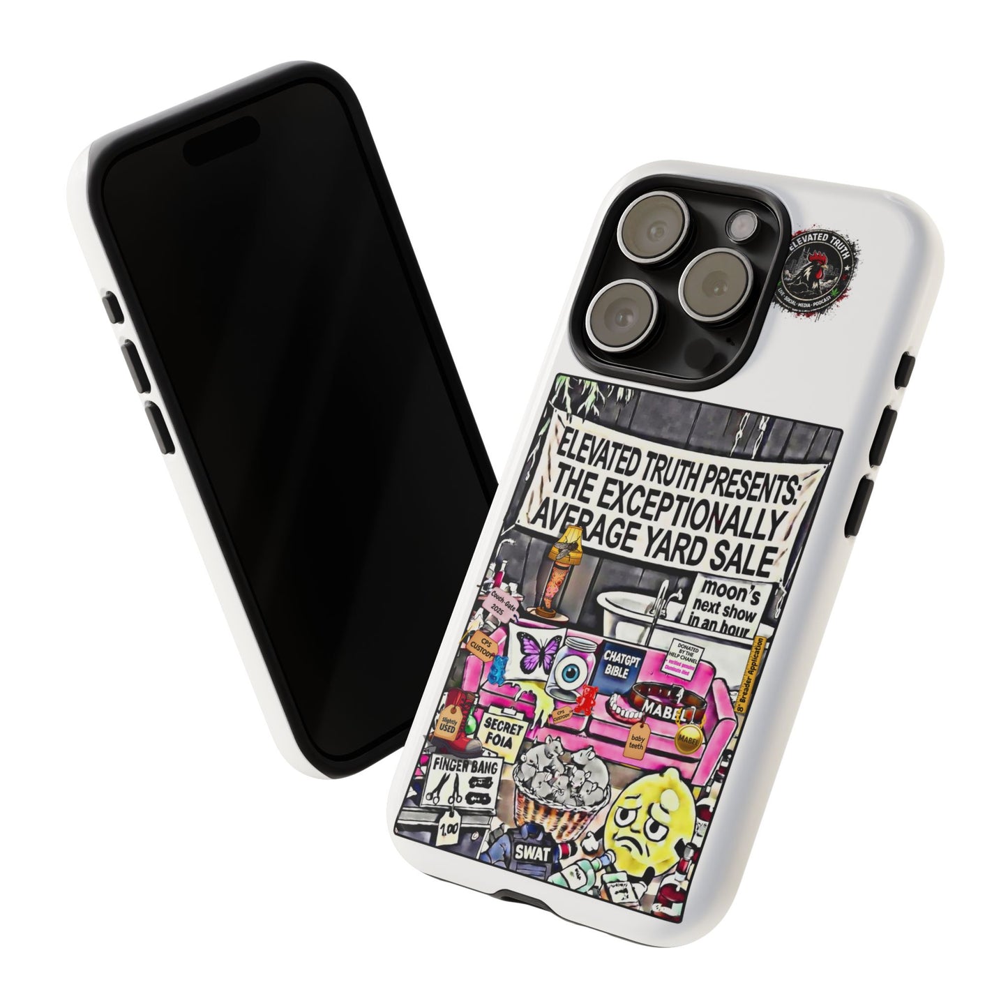 Phone Case — 'Elevated Truth Presents: The Exceptionally Average Yard Sale' Illustrated Design