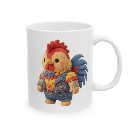 Rooster Pledge Ceramic Mug – Inspirational Farmhouse Coffee Cup (11oz, 15oz)