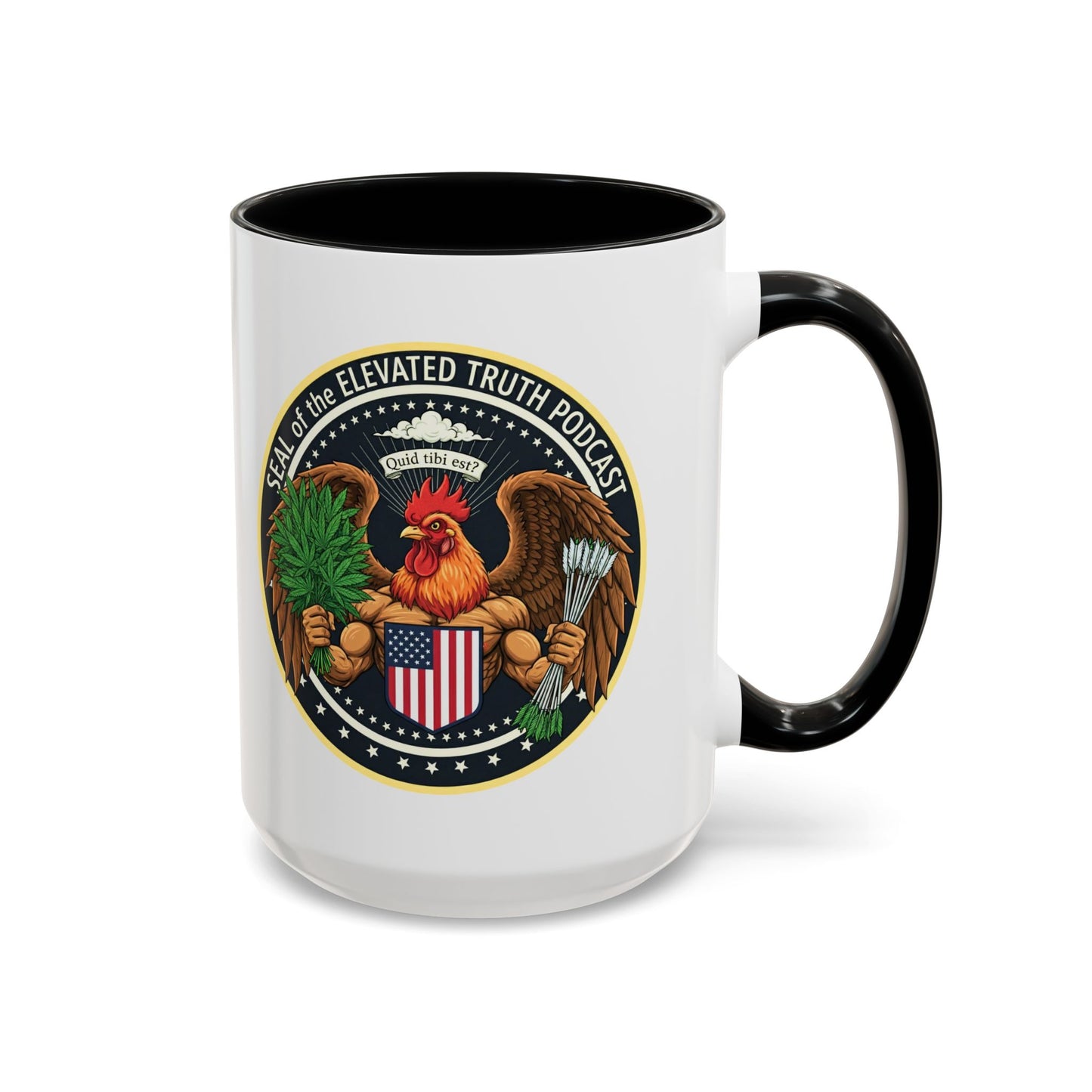 Elevated Truth Podcast Rooster Seal Accent Coffee Mug | 11oz 15oz
