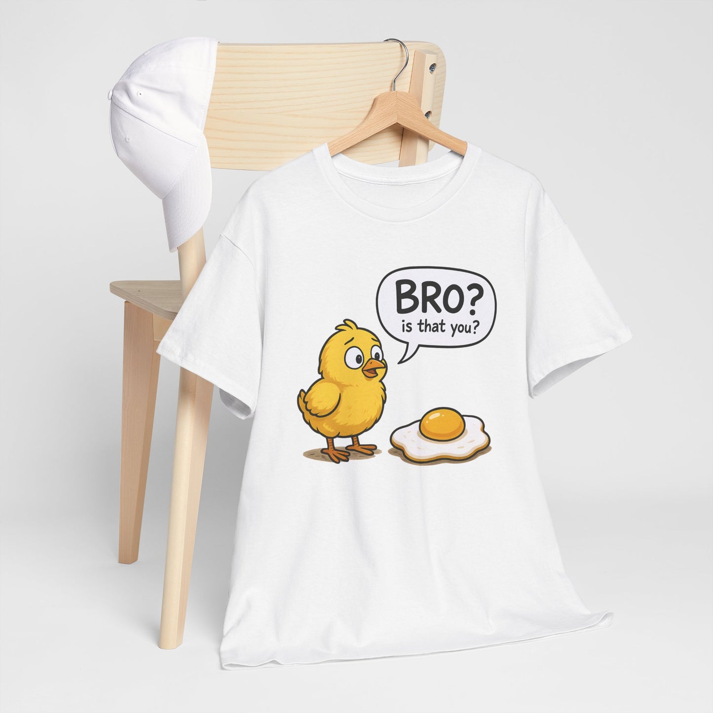 Funny Chick and Egg T‑Shirt — "Bro? Is That You?" Cute Novelty Tee