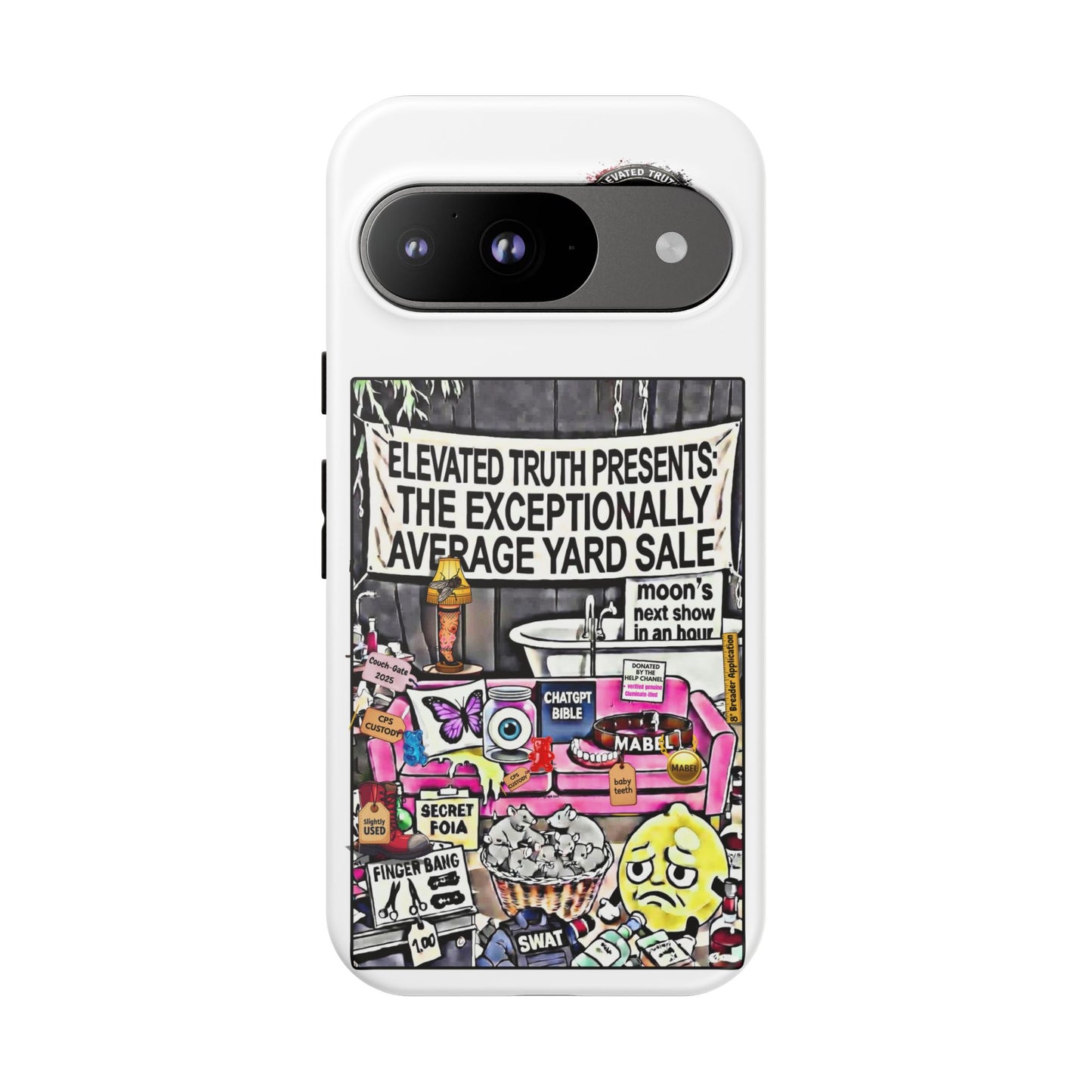 Phone Case — 'Elevated Truth Presents: The Exceptionally Average Yard Sale' Illustrated Design