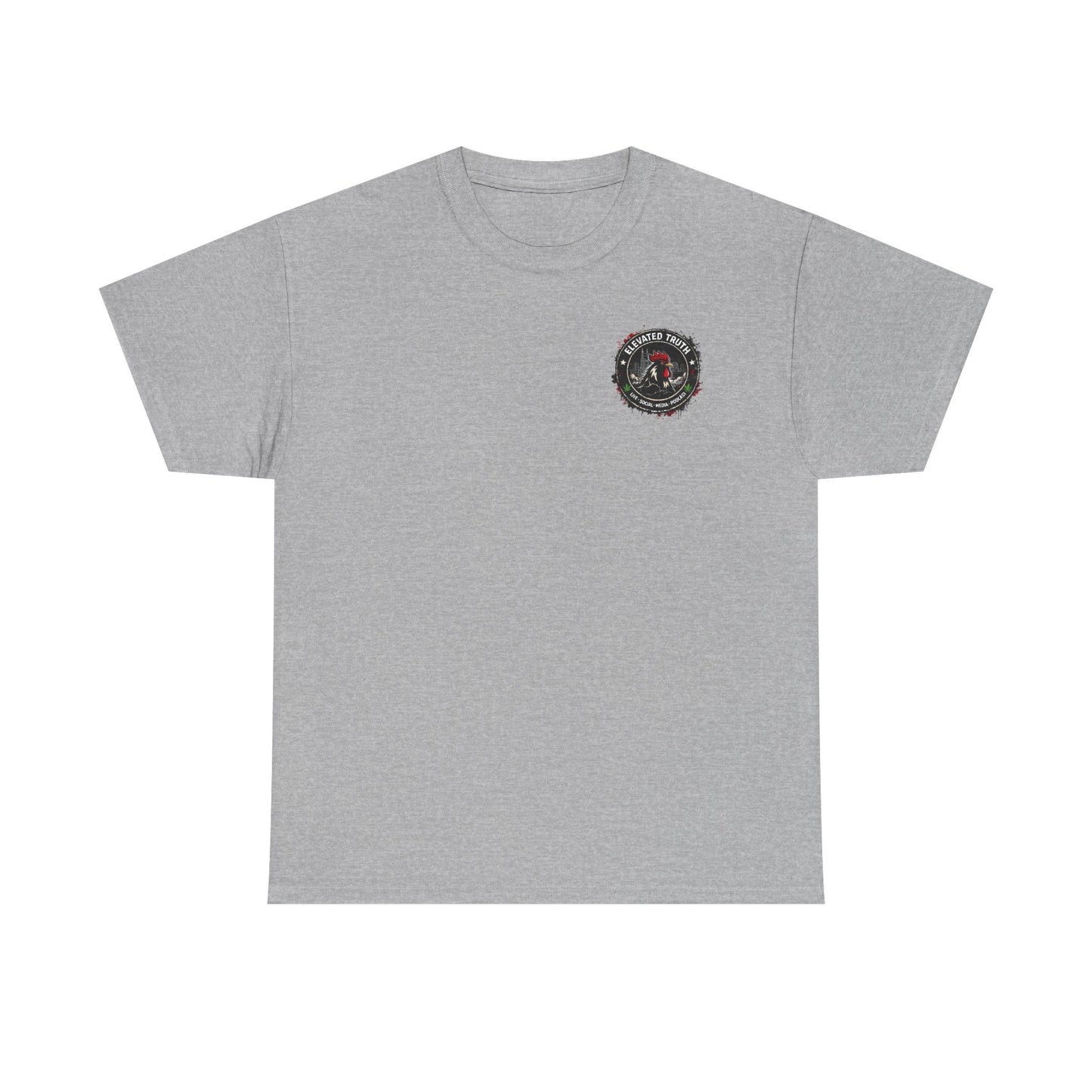 Rooster Squad Graphic Tee — Vintage Firefighter-Style Back Print