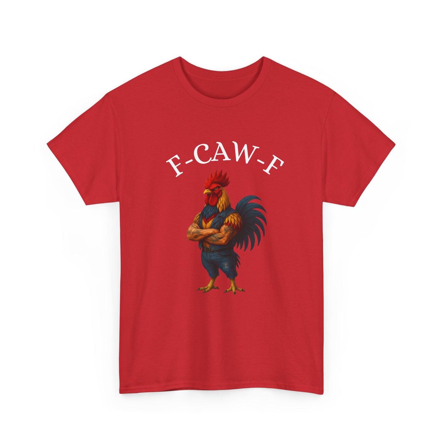 F-CAW-F Rooster Graphic Tee — Funny Brawny Rooster Shirt