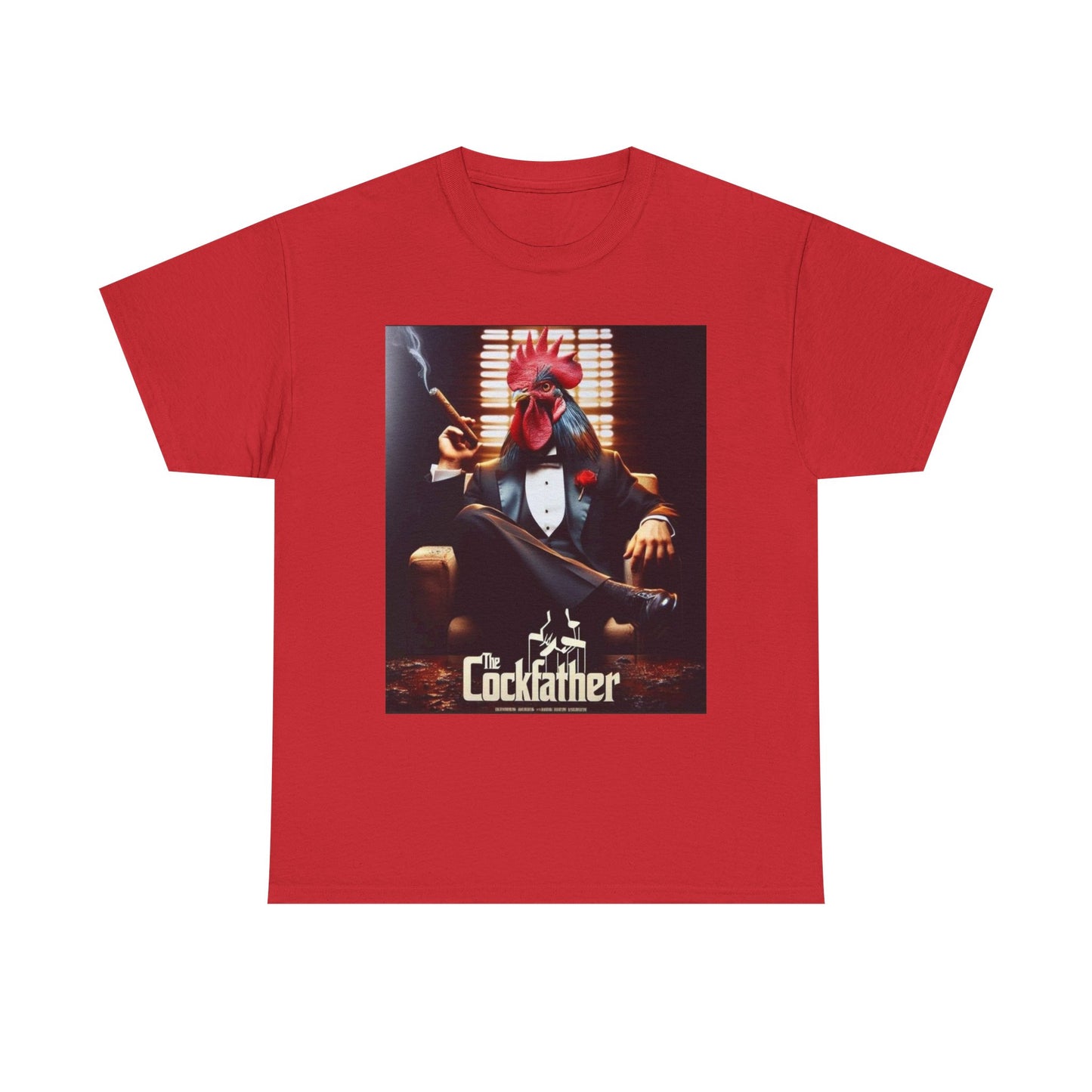 Cockfather Graphic Tee — Funny Rooster Mafia T-Shirt