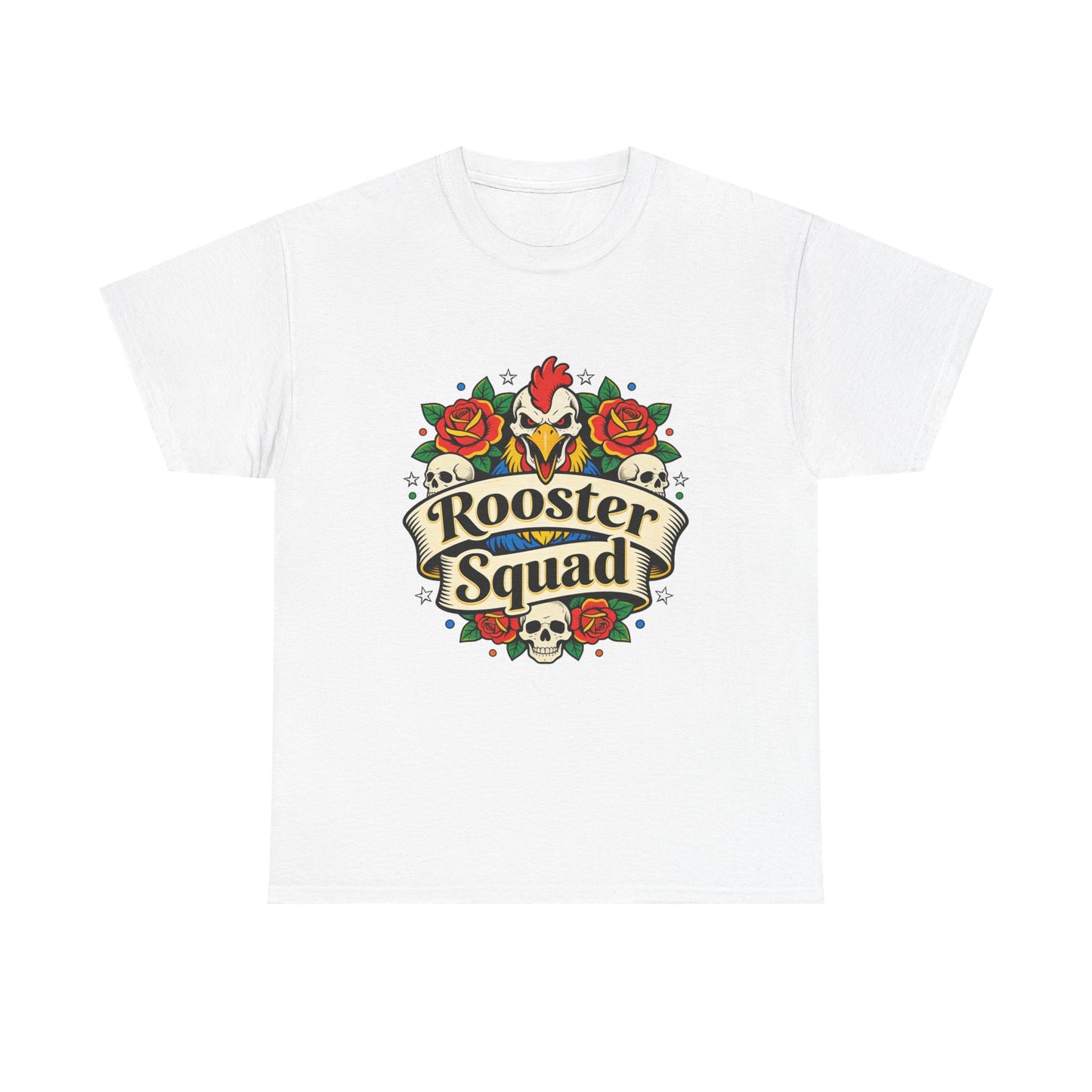 Rooster Squad T-Shirt — Vintage Tattoo Floral Rooster Tee