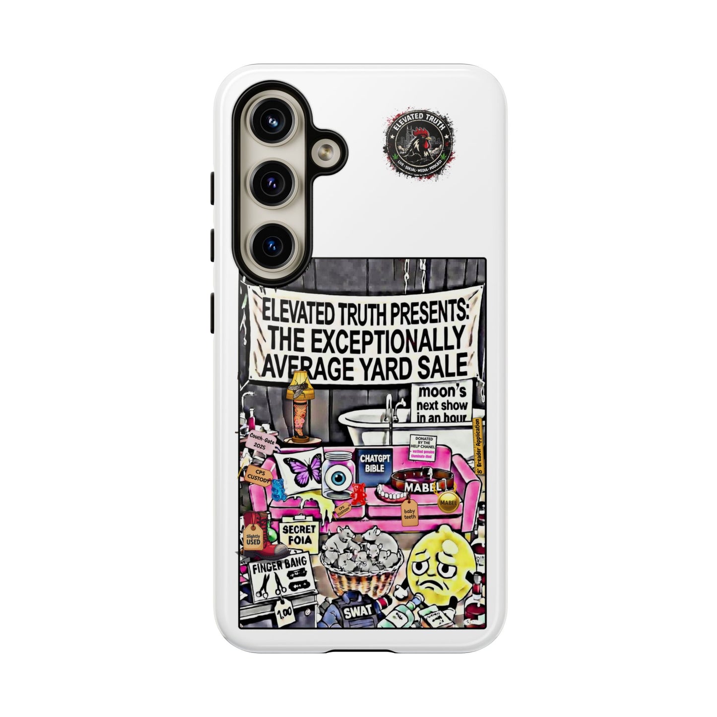 Phone Case — 'Elevated Truth Presents: The Exceptionally Average Yard Sale' Illustrated Design