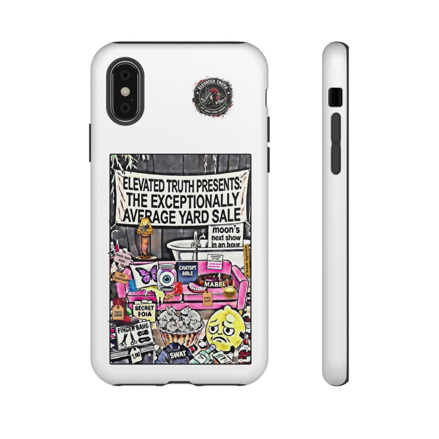 Phone Case — 'Elevated Truth Presents: The Exceptionally Average Yard Sale' Illustrated Design