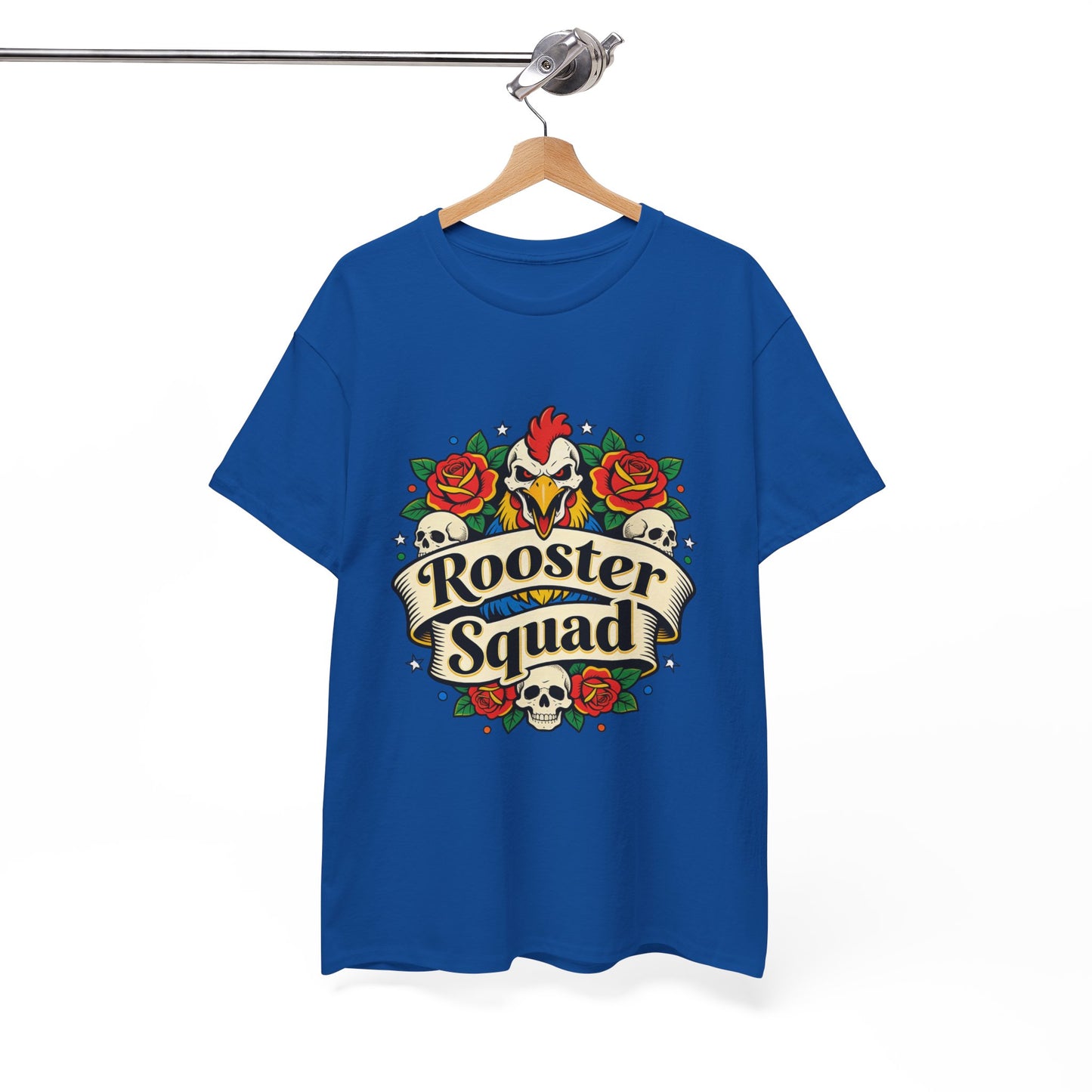 Rooster Squad T-Shirt — Vintage Tattoo Floral Rooster Tee