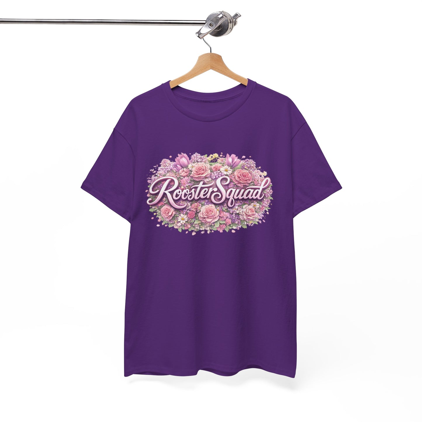 Rooster Squad Floral Tee — Vintage Pink Floral Graphic Shirt