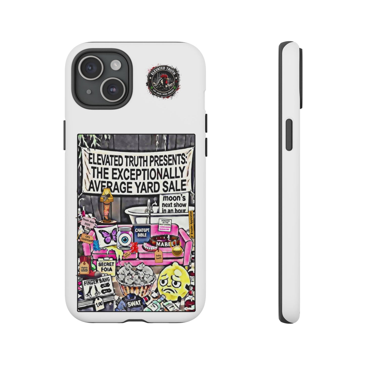 Phone Case — 'Elevated Truth Presents: The Exceptionally Average Yard Sale' Illustrated Design