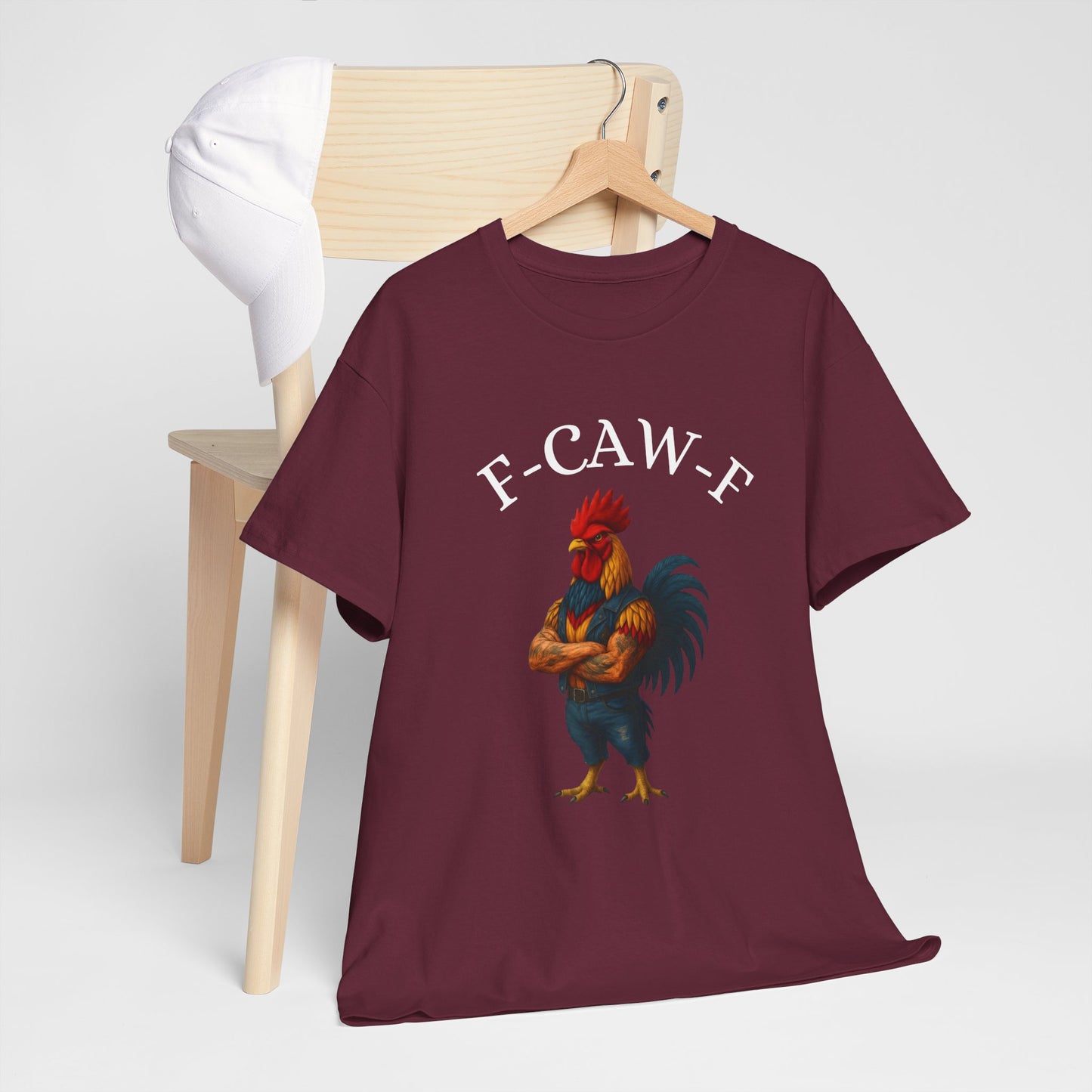 F-CAW-F Rooster Graphic Tee — Funny Brawny Rooster Shirt