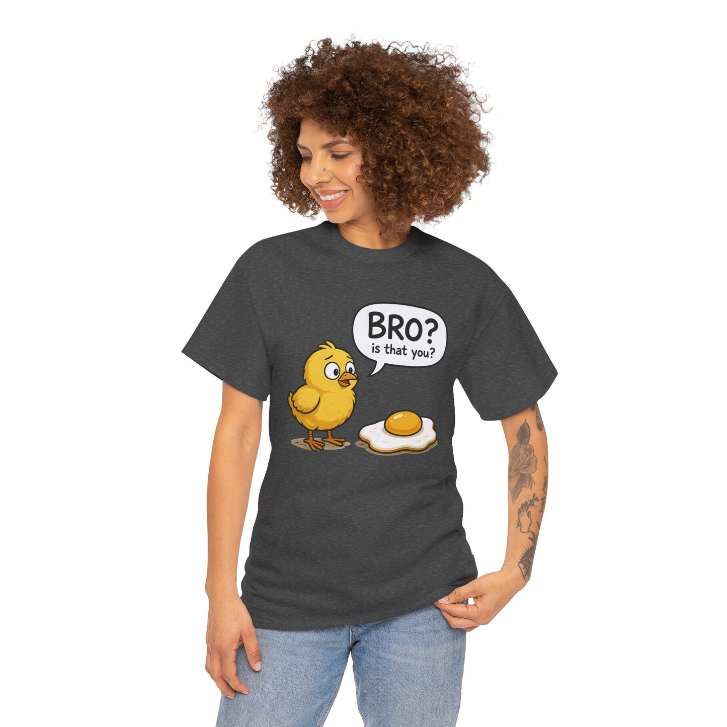 Funny Chick and Egg T‑Shirt — "Bro? Is That You?" Cute Novelty Tee
