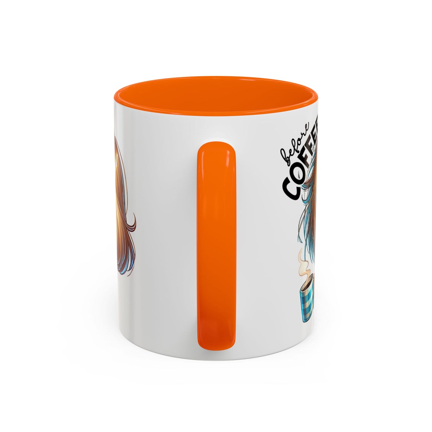 Accent Coffee Mug — Cute Blonde 'Fully Caffeinated' Coffee Lover Gift (11/15 oz)