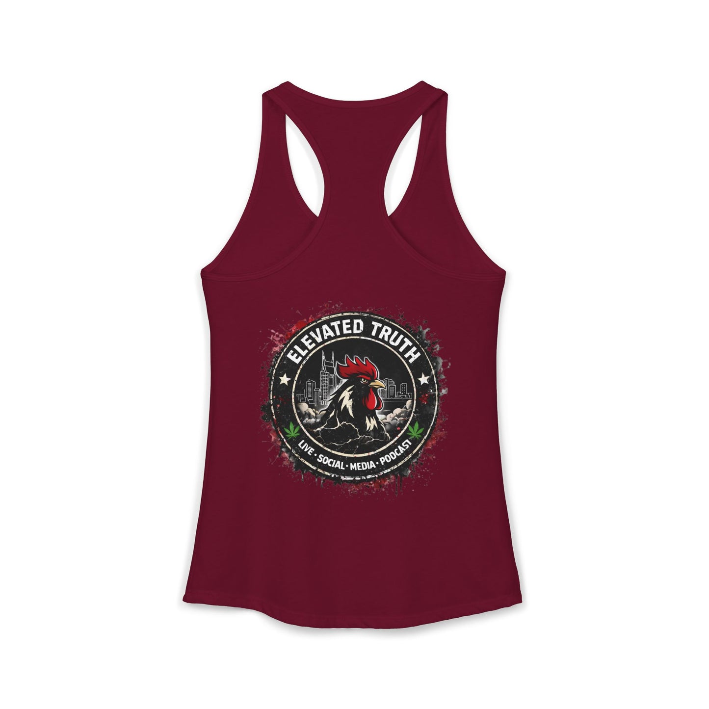 Women's Racerback Tank — “Best Part of My Day Is F*cking Yours Up” Rooster Graphic