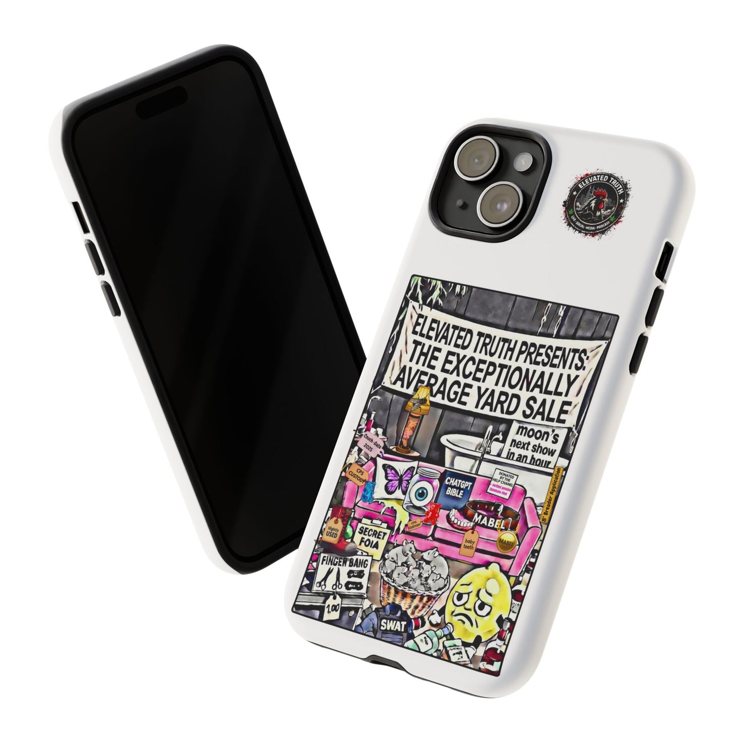 Phone Case — 'Elevated Truth Presents: The Exceptionally Average Yard Sale' Illustrated Design