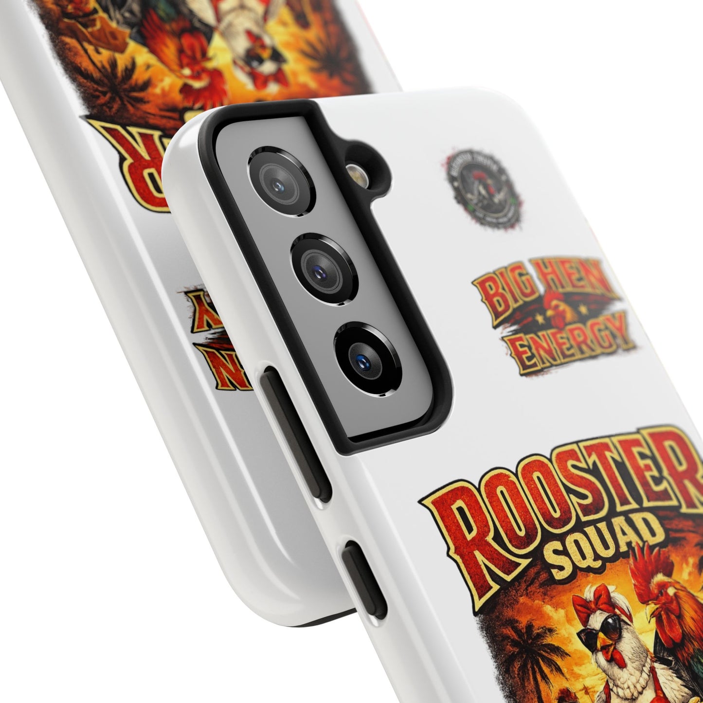 Rooster Squad Tough Phone Case – "Big Hen Energy" Retro Chicken Couple Design
