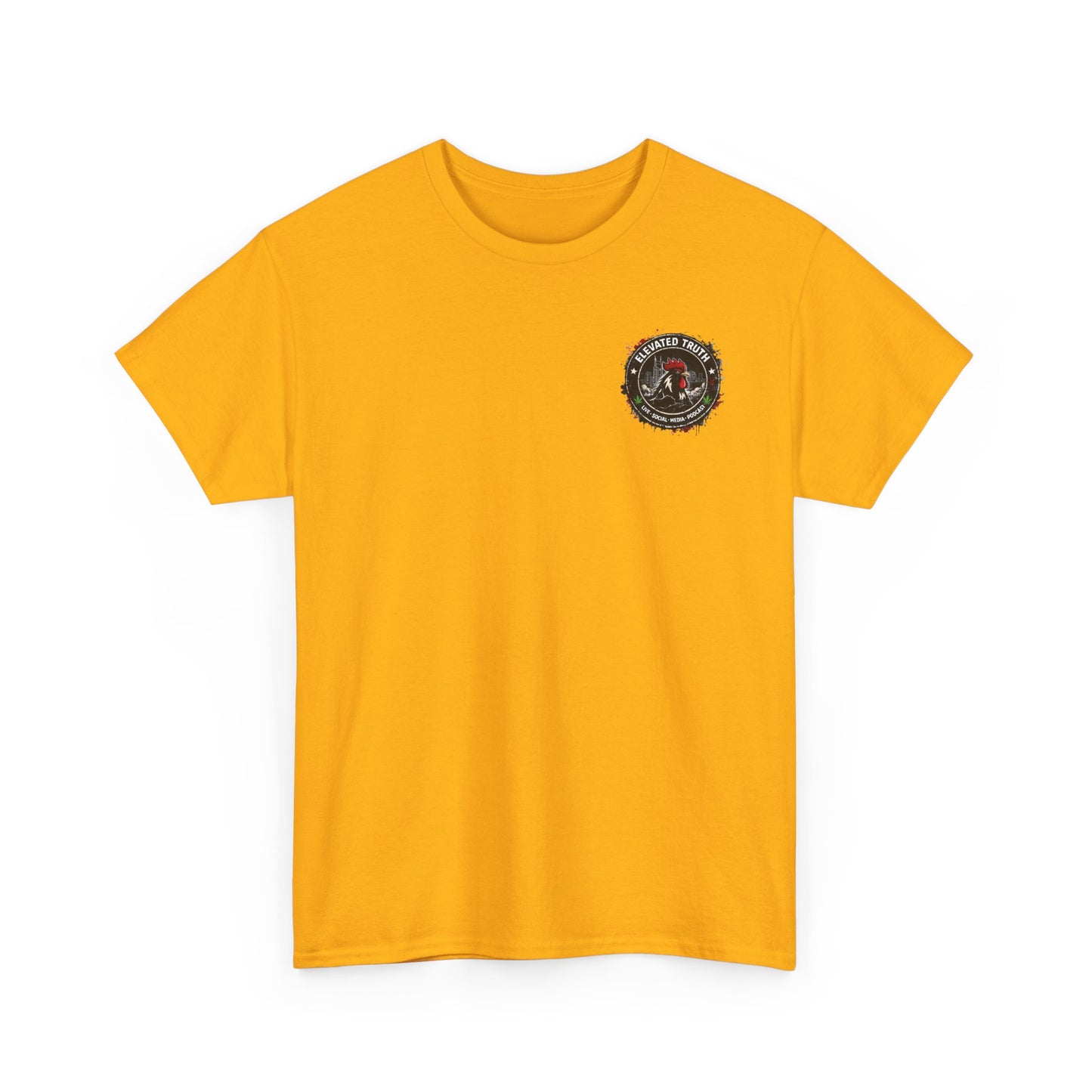 Rooster Squad Graphic Tee — Vintage Firefighter-Style Back Print