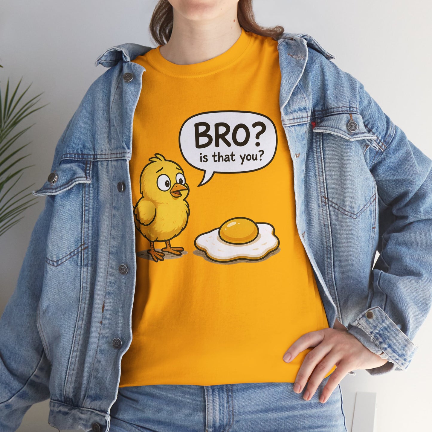 Funny Chick and Egg T‑Shirt — "Bro? Is That You?" Cute Novelty Tee