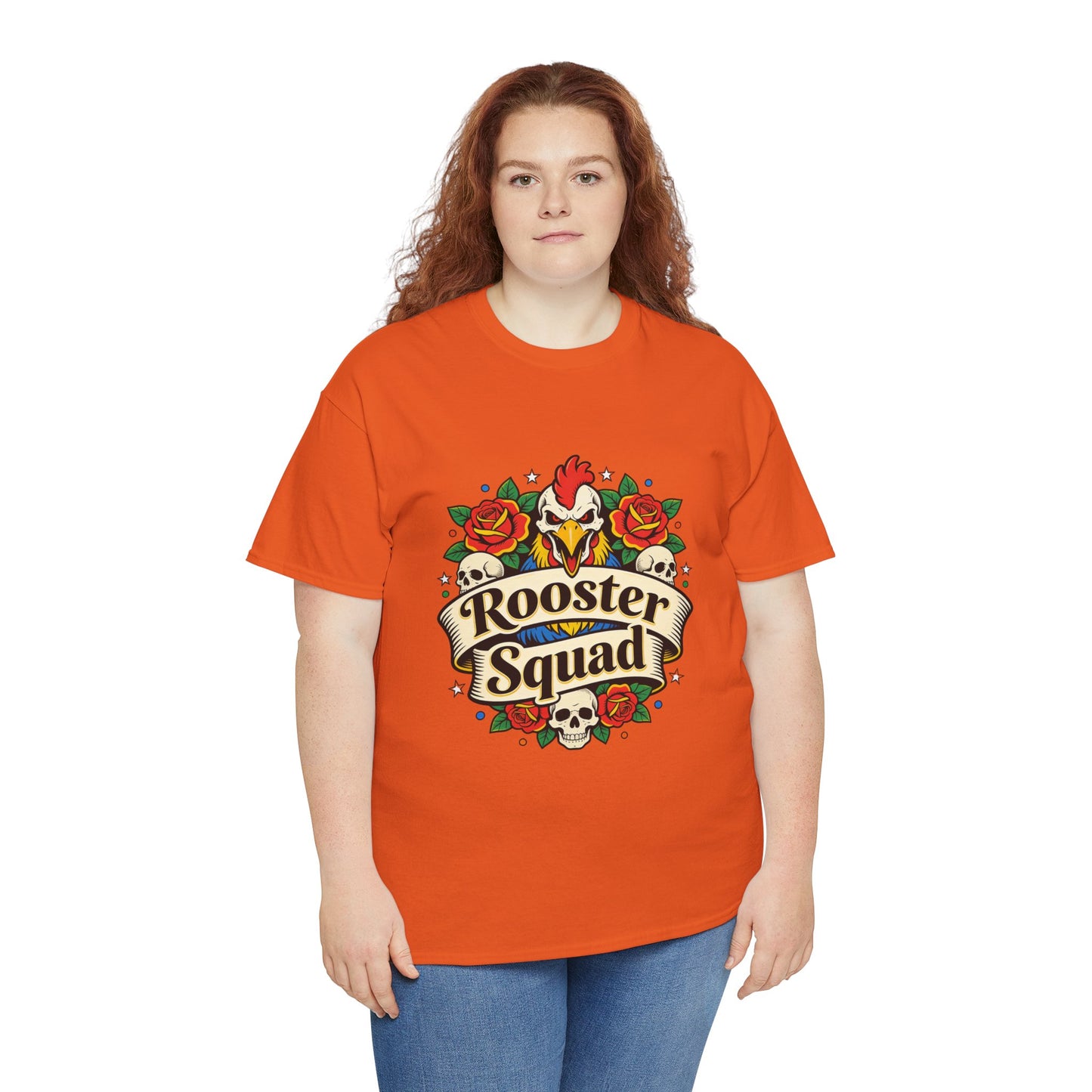 Rooster Squad T-Shirt — Vintage Tattoo Floral Rooster Tee