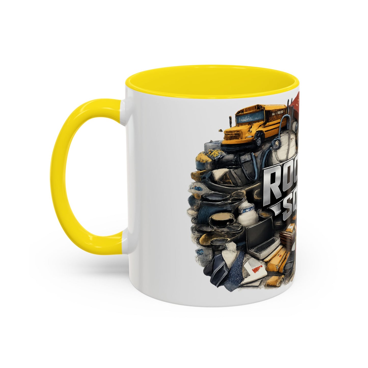 Rooster Squad Accent Coffee Mug — 'Rooster Squad, Loud and Proud' Bright Ceramic Mug
