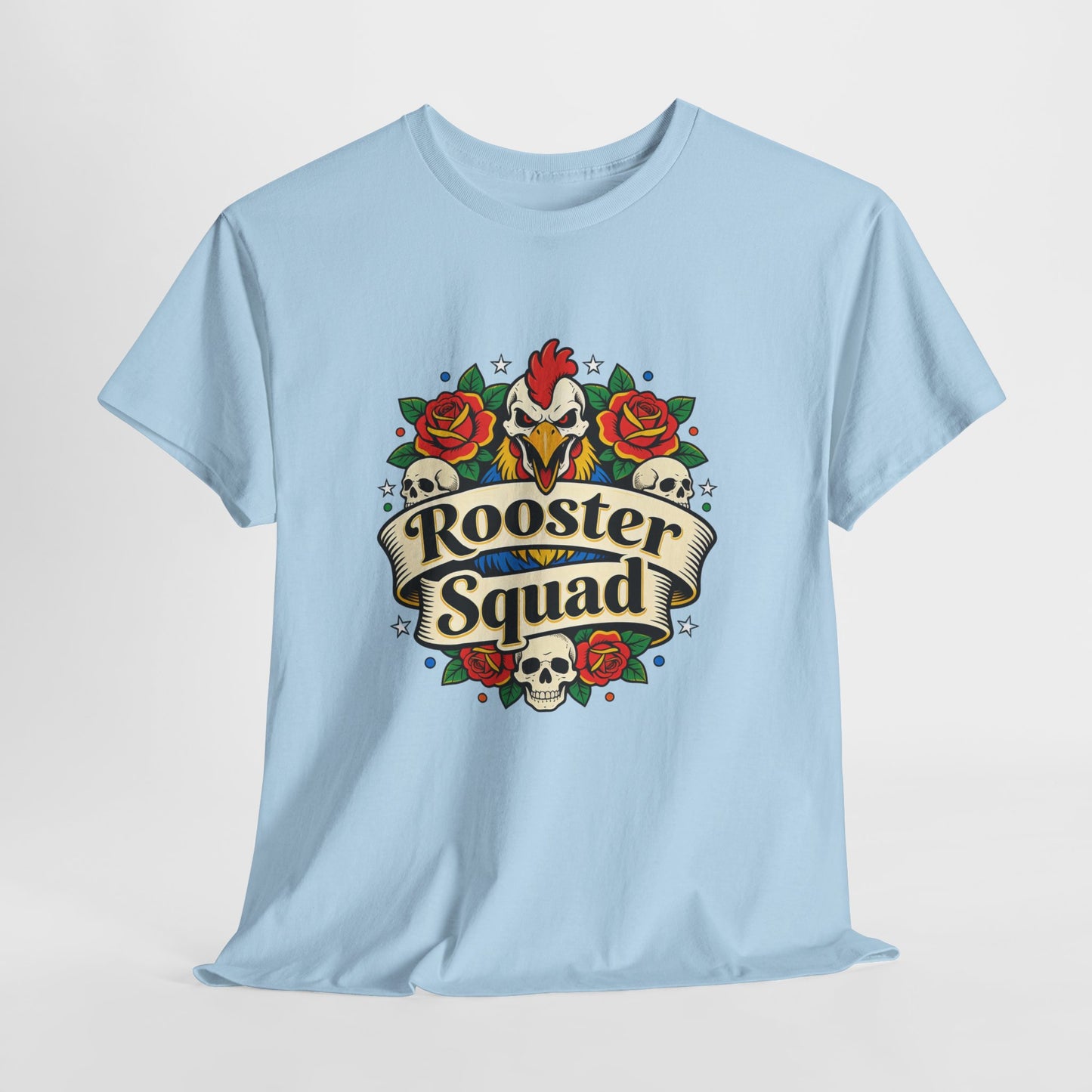 Rooster Squad T-Shirt — Vintage Tattoo Floral Rooster Tee