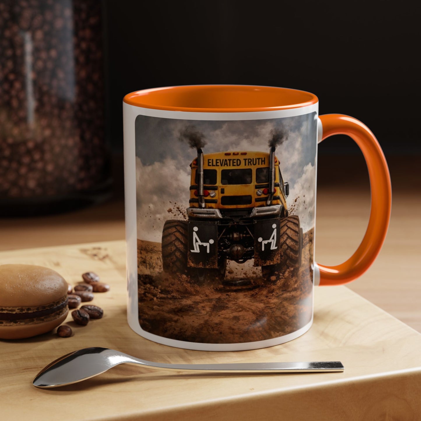 ELEVATED TRUTH MONSTER BUS Coffee Mug — 'Elevated Truth'  SAVING THE STREETS Gift (11/15 oz)