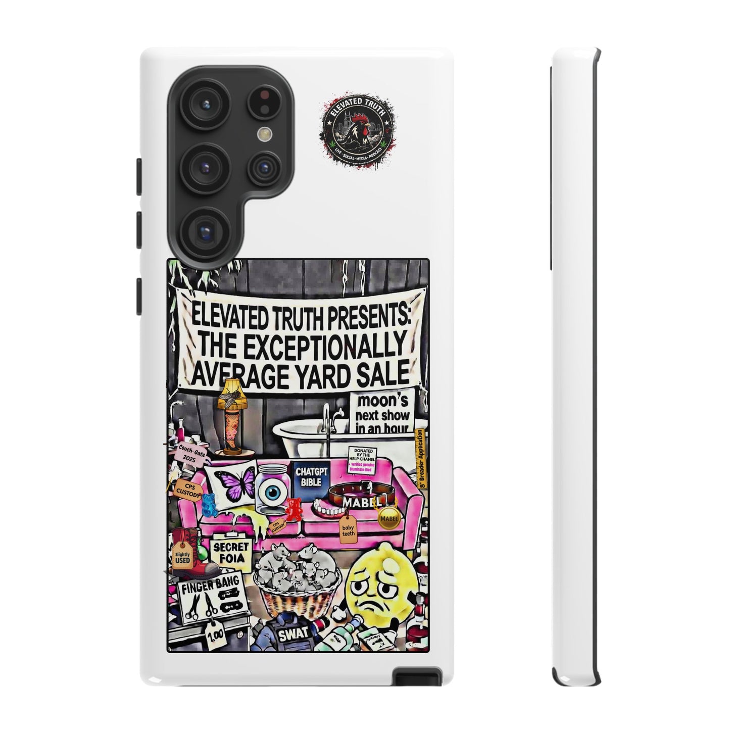 Phone Case — 'Elevated Truth Presents: The Exceptionally Average Yard Sale' Illustrated Design