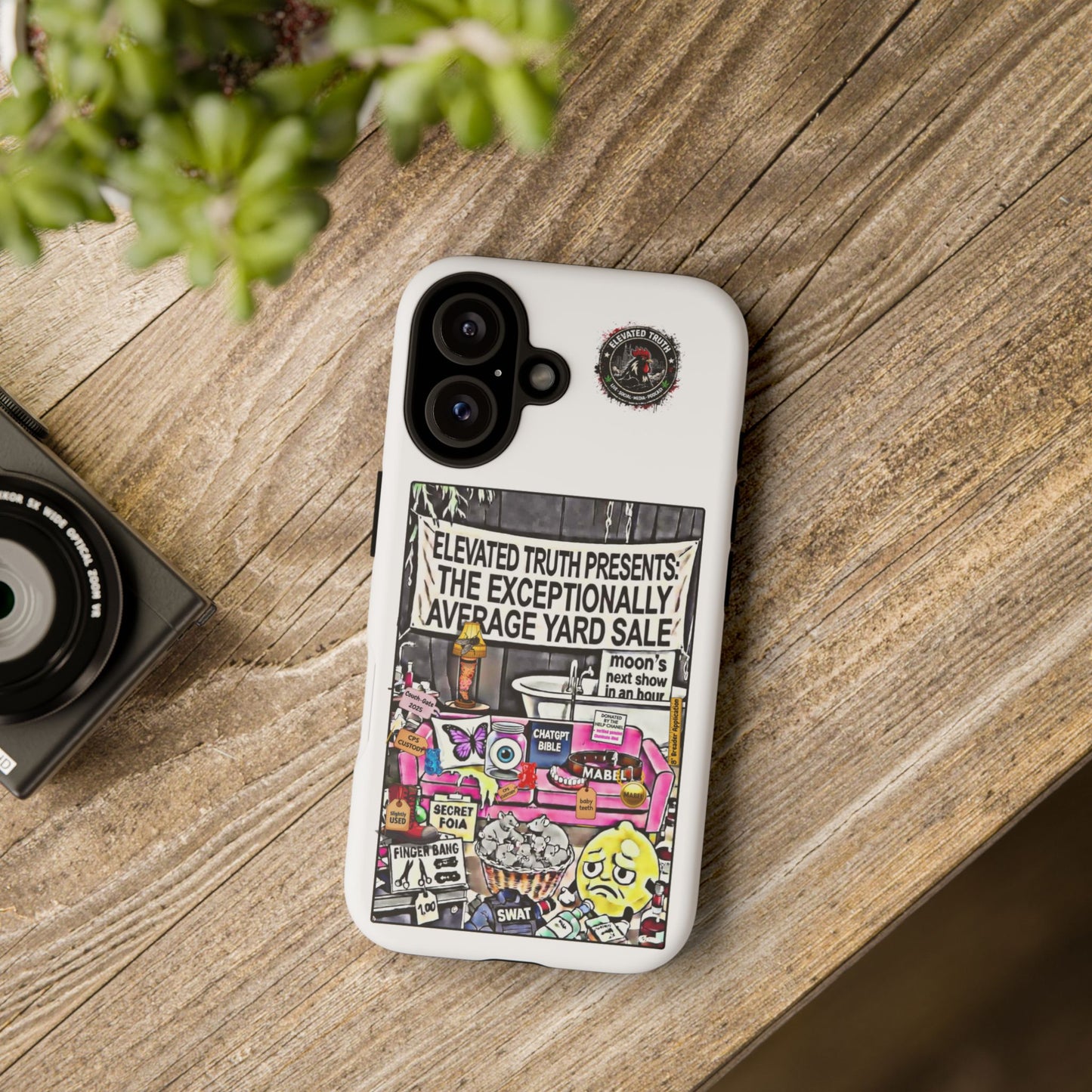 Phone Case — 'Elevated Truth Presents: The Exceptionally Average Yard Sale' Illustrated Design