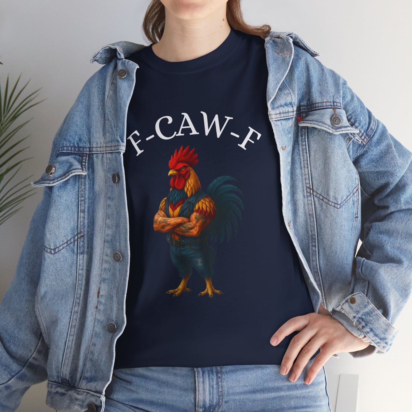 F-CAW-F Rooster Graphic Tee — Funny Brawny Rooster Shirt