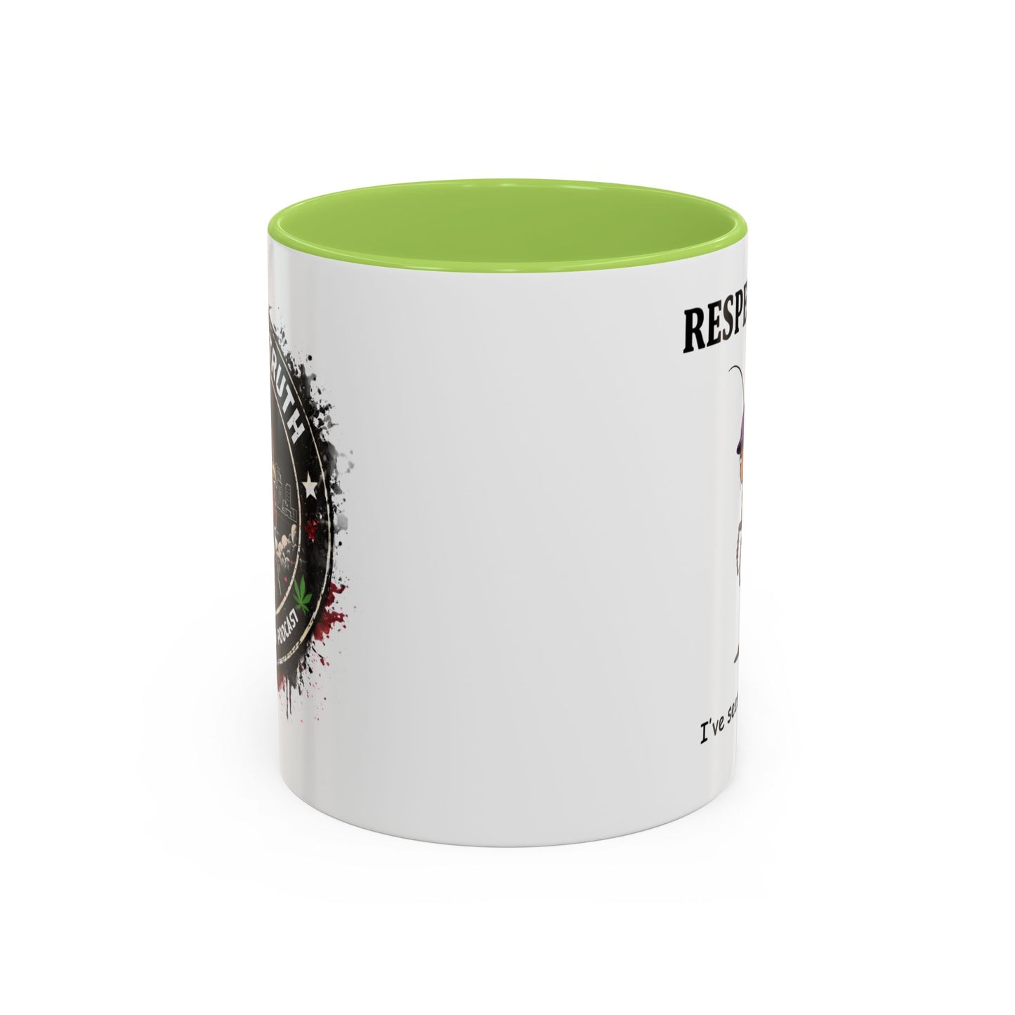 Respectfully Coffee Mug — Funny 'I've Seen Some Things' Cockroach Cartoon Accent Mug (11/15oz)