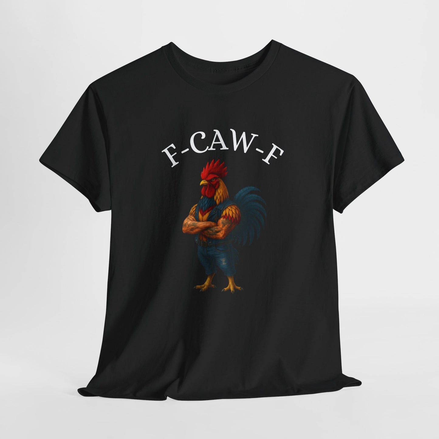 F-CAW-F Rooster Graphic Tee — Funny Brawny Rooster Shirt