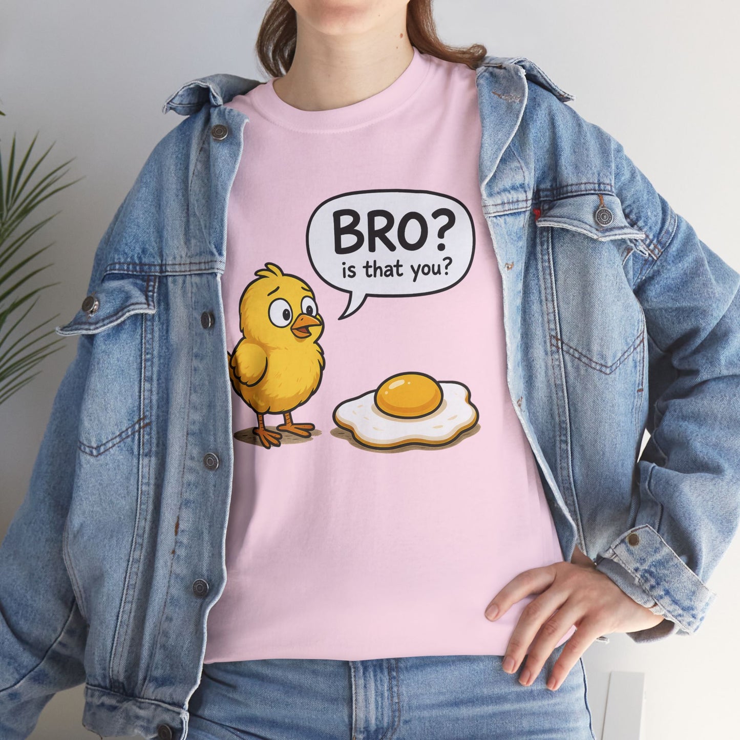 Funny Chick and Egg T‑Shirt — "Bro? Is That You?" Cute Novelty Tee