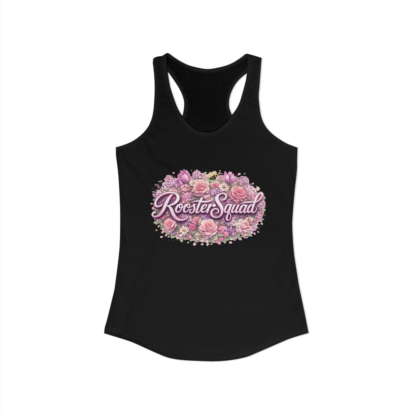 Roosters and Roses --Women's Ideal Racerback Tank