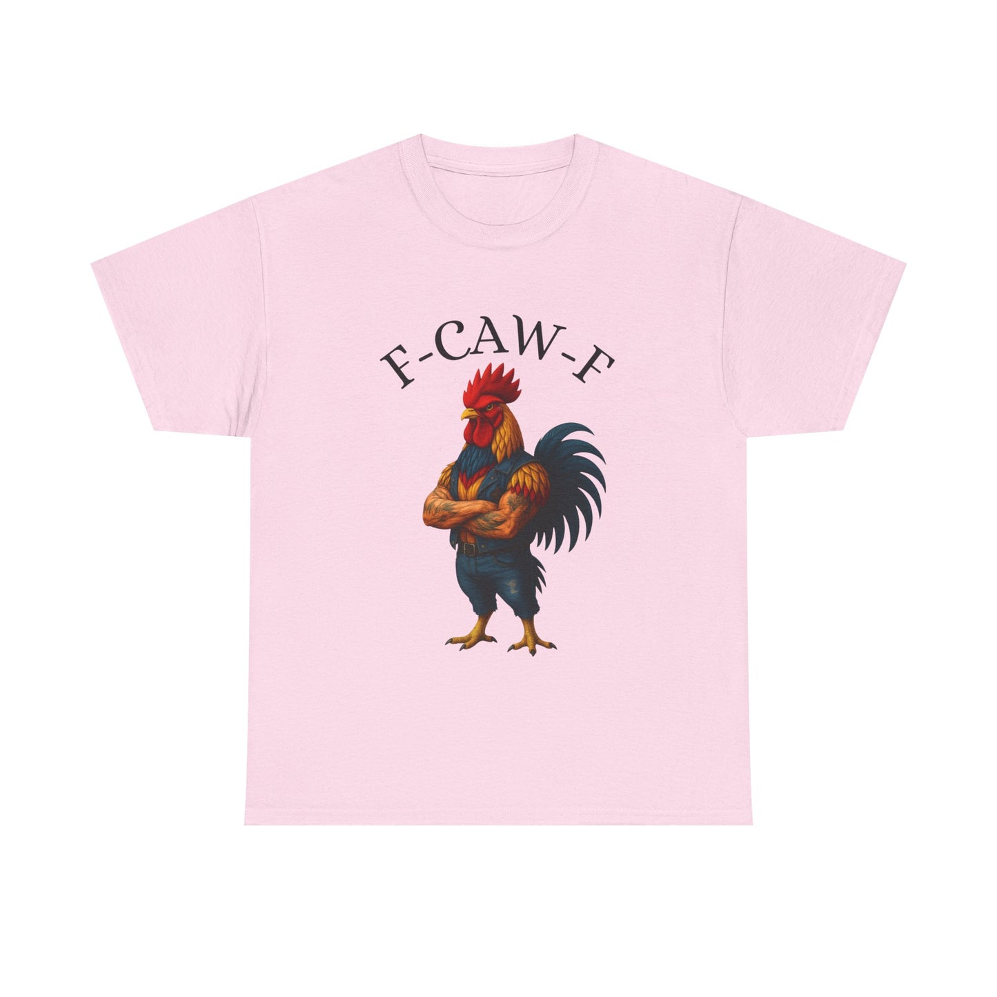 F-CAW-F Rooster Graphic Tee — Funny Rooster Illustration Shirt