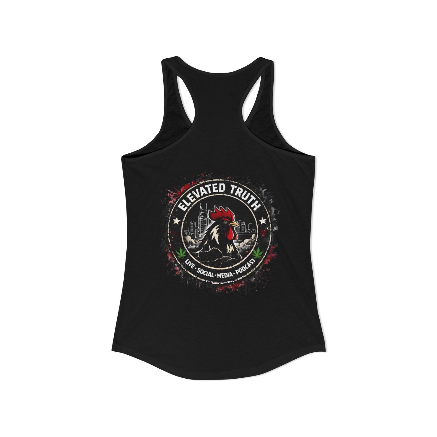 Women's Racerback Tank — “Best Part of My Day Is F*cking Yours Up” Rooster Graphic