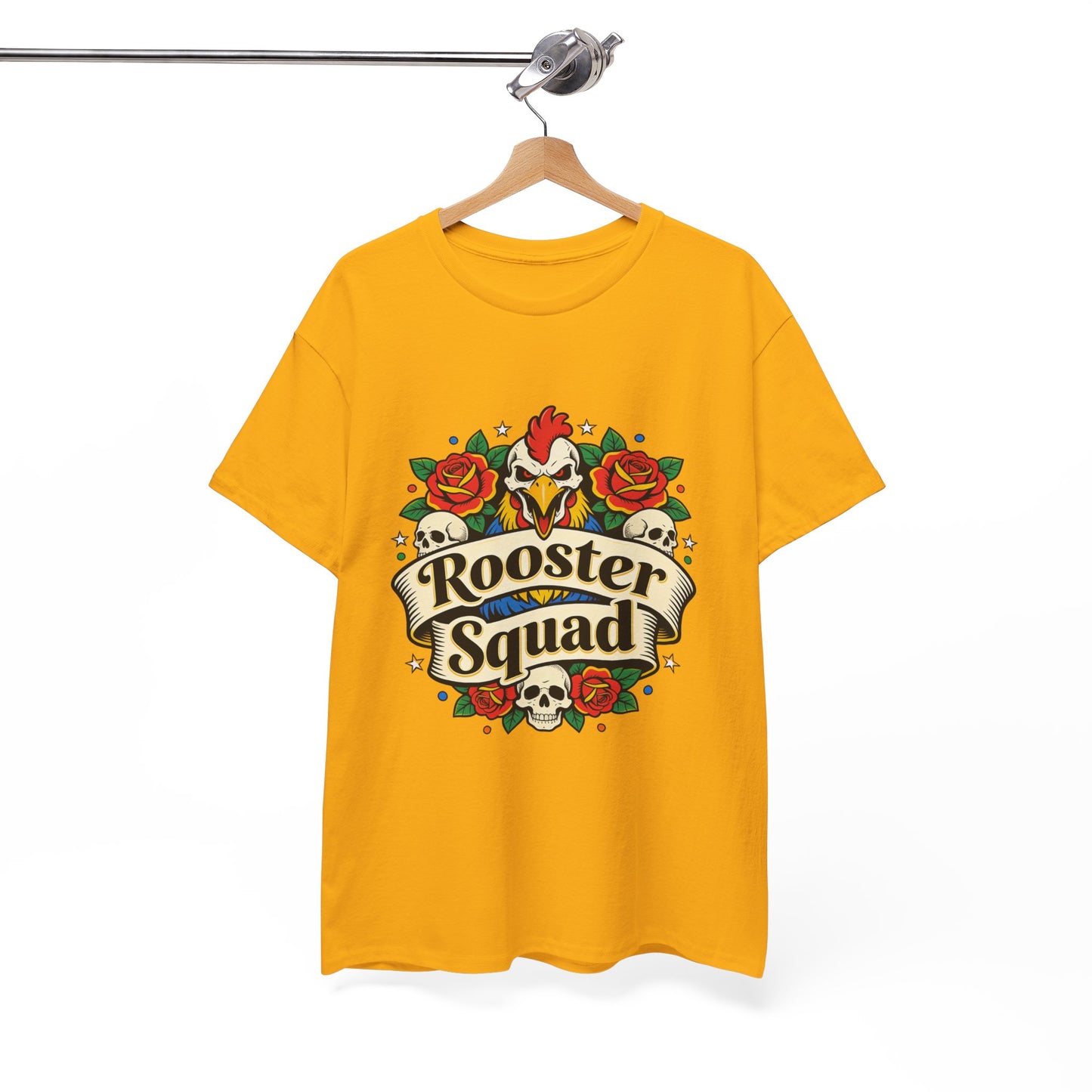 Rooster Squad T-Shirt — Vintage Tattoo Floral Rooster Tee