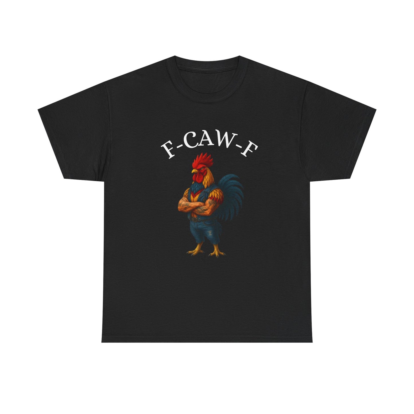 F-CAW-F Rooster Graphic Tee — Funny Brawny Rooster Shirt