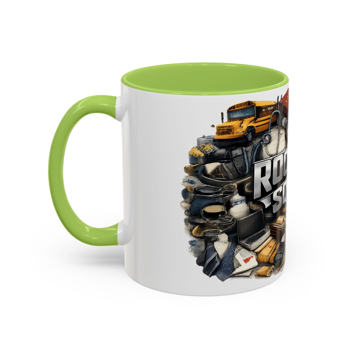 Rooster Squad Accent Coffee Mug — 'Rooster Squad, Loud and Proud' Bright Ceramic Mug