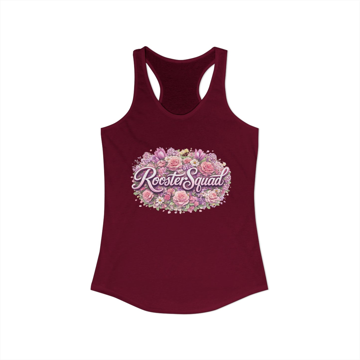 Roosters and Roses --Women's Ideal Racerback Tank