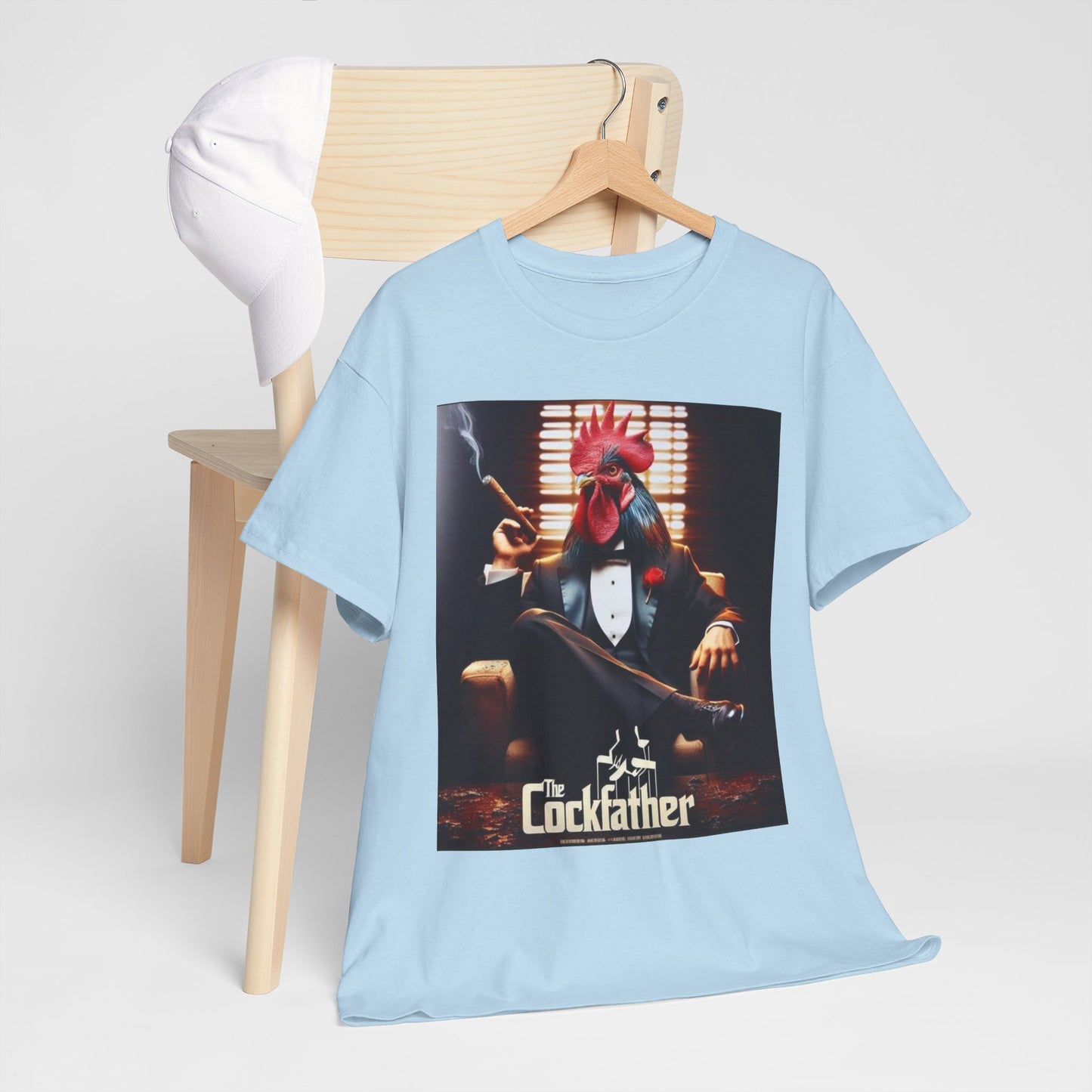 Cockfather Graphic Tee — Funny Rooster Mafia T-Shirt